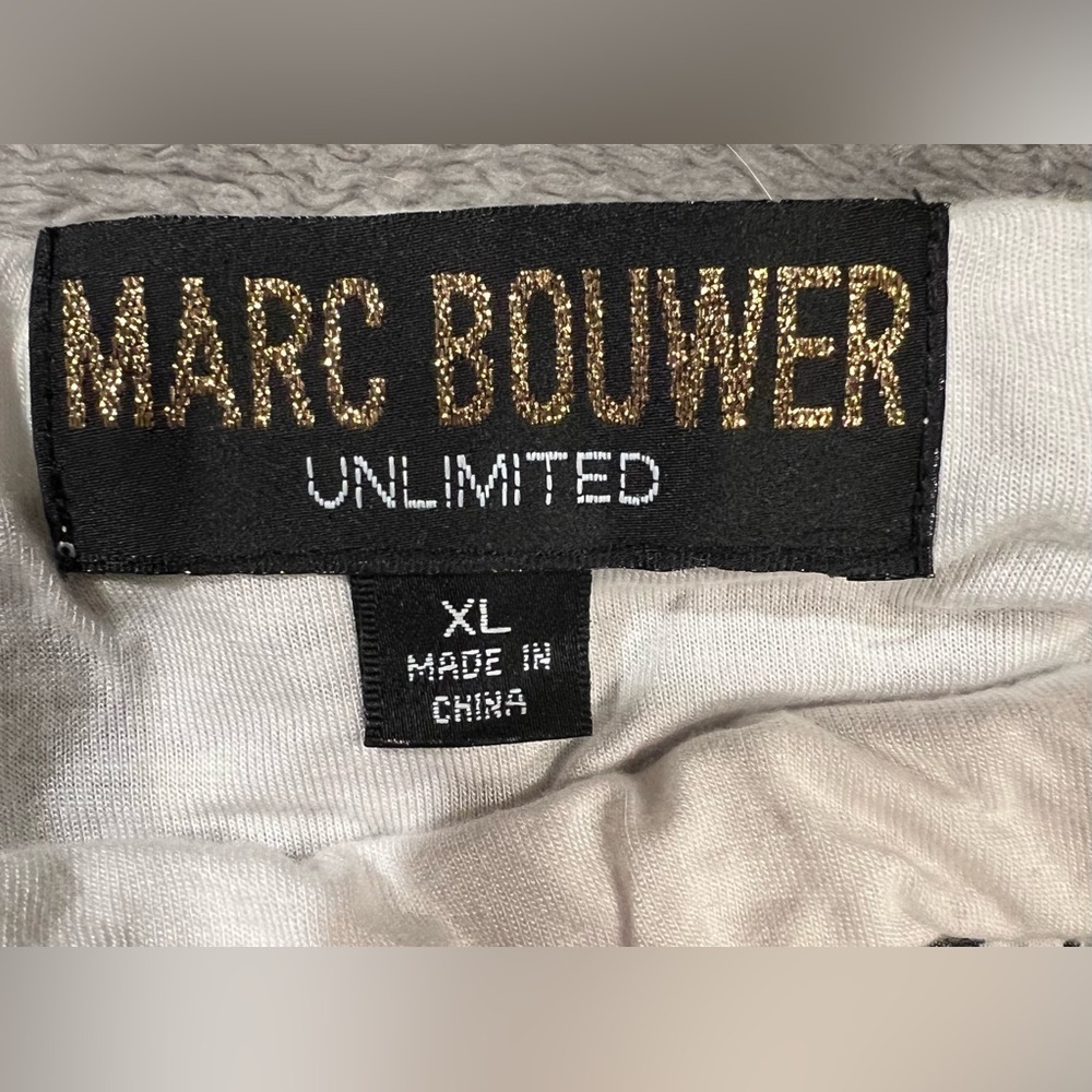 Marc Bouwer Embroidered Woven Lantern Sleeve Off-the-Shoulder Knit Lined Top XL - Picture 8 of 9